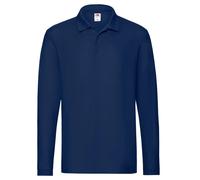 Fruit Of The Loom Mens Premium Long Sleeve Polo Shirt Casual Workwear