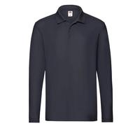 Fruit Of The Loom Mens Premium Long Sleeve Polo Shirt Casual Workwear