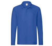 Fruit Of The Loom Mens Premium Long Sleeve Polo Shirt Casual Workwear