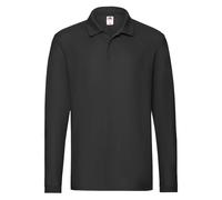 Fruit Of The Loom Mens Premium Long Sleeve Polo Shirt Casual Workwear