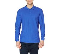 Fruit of the Loom Men's Premium Long Sleeve Polo Shirt, Royal, X-Large