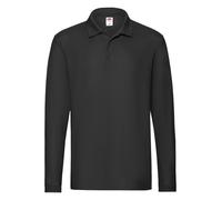FRUIT OF THE LOOM Mens Premium Long Sleeve Poloshirt Workwear Cotton Leisure TOP