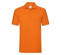 Fruit of the Loom Men's Premium Pique Polo Shirt in Orange | Size: Small Fruit Of The Loom Orange S