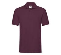 (M, Burgundy) Fruit of the Loom Mens Premium Pique Polo Shirt