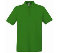 Fruit of the Loom Men's Premium Short Sleeve Polo Shirt, Bottle Green, Medium