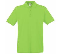 Premium Short Sleeve Polo Shirt Fruit Of The Loom Lime XL