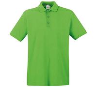 Fruit of the Loom Men's Premium Short Sleeve Polo Shirt, Lime, 2XL