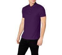 Fruit of the Loom Men's Premium Short Sleeve Polo Shirt, Purple, Medium