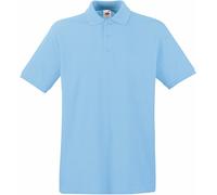 Fruit of the Loom Men's Premium Short Sleeve Polo Shirt, Sky, Small