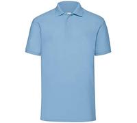 Fruit of the Loom Men's Premium Short Sleeve Polo Shirt, Sky, Small