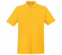 Fruit of the Loom Men's Premium Short Sleeve Polo Shirt, Sunflower, XX-Large