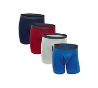 Fruit of the Loom Men's Premium Tag-Free Cotton Underwear (Regular & Big Man) Boxer Briefs, Assorted (4 Pack), XL (Pack of 4)