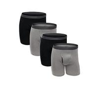 Fruit of the Loom Men's Premium Tag-Free Cotton Underwear (Regular & Big Man) Boxer Briefs, Black/Gray (4 Pack), S (Pack of 4)