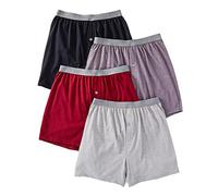 Fruit of the Loom Men's Premium Tag-Free Cotton Underwear (Regular & Big Man) Boxer Shorts, Assorted, S (Pack of 4)
