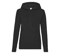 FRUIT OF THE LOOM Men's Pull-over Classic Hooded Sweat, Black, XL UK