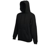 Fruit of the Loom Men's Pull-over Premium Hooded Sweat, Black, Large