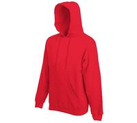 Fruit of the Loom Men's Pull-over Premium Hooded Sweat, Red, Large