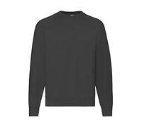 FRUIT OF THE LOOM Mens Raglan Classic Sweater, Black, M UK