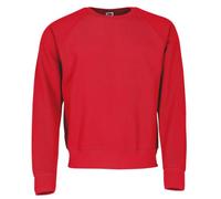 Fruit of the Loom Men's Raglan Classic Sweater Red Medium