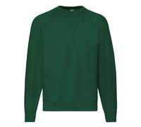 Fruit of the Loom Men's Raglan Sleeve Belcoro Sweatshirt in Bottle Green | Size: XL Fruit Of The Loom Bottle Green XL