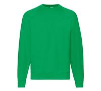 Fruit of the Loom Men's Raglan Sleeve Belcoro Sweatshirt in Green | Size: 2XL Fruit Of The Loom Green 2XL