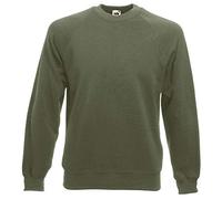 Fruit of the Loom Mens Raglan Sleeve Belcoro® Sweatshirt (L) (Classic Olive)