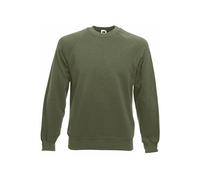 Fruit of the Loom Men's Raglan Sweat Sweatshirt, Green (Classic Olive 59), M