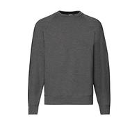 Fruit of the Loom Men's Raglan Sweatshirt, Matt, Dark heather, XXL