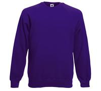 Fruit of the Loom Men's Raglan Sweatshirt, purple, M