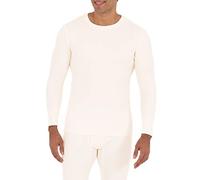 Fruit of the Loom Men's Recycled Waffle Thermal Underwear Crew (1 and 2 Packs) Pajama Top, Natural, M UK