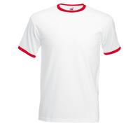 Fruit Of The Loom Mens Ringer Short Sleeve T-Shirt BC342