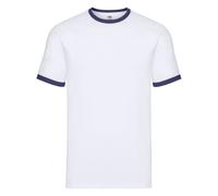 Fruit of the Loom Men's Ringer T-Shirt in Off-White | Size: 2XL Fruit Of The Loom Off-White 2XL