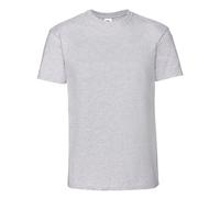 Fruit of the Loom Mens Ringspun Premium T-Shirt - Grey - Size 5XL