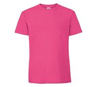 Fruit of the Loom Mens Ringspun Premium T-Shirt (L) (Fuchsia)