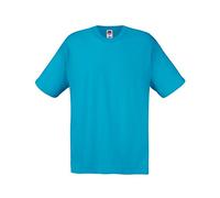 Fruit of the Loom Mens Screen Stars Original Full Cut Short Sleeve T Shirt (2XL) (Azure Blue)