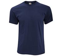 Fruit of the Loom Mens Screen Stars Original Full Cut Short Sleeve T-Shirt (2XL) (Deep Navy)