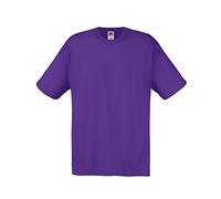 FRUIT OF THE LOOM Mens Screen Stars Original Full Cut Short Sleeve T-Shirt (3XL) (Purple)