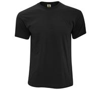 Fruit of the Loom Mens Screen Stars Original Full Cut Short Sleeve T-Shirt - Black Cotton - Size Medium