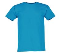Fruit of the Loom Mens Screen Stars Original Full Cut Short Sleeve T-Shirt (L) (Azure Blue)