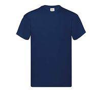 Fruit of the Loom Men's T-Shirt Screen Stars Original Full Cut - Cotton Short Sleeve - Navy Medium