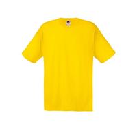 Fruit of the Loom Mens Screen Stars Original Full Cut Short Sleeve T-Shirt (M) (Yellow)