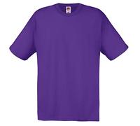 Fruit of the Loom Mens Screen Stars Original Full Cut Short Sleeve T-Shirt (S) (Purple)