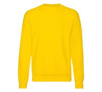 Fruit of the Loom Men's Set-In Belcoro Yarn Sweatshirt in Yellow | Size: Small Fruit Of The Loom Yellow S