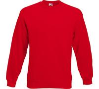 Fruit of the Loom Men's Set-in Classic Sweater, Red, L UK
