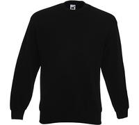 Fruit of the Loom Men's Set-in Sweat Sweatshirt, Black (Black 101), L