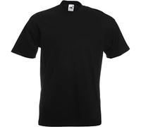 Fruit of the Loom - Men's Short Sleeve Crew Neck T-Shirt, Black, 4XL