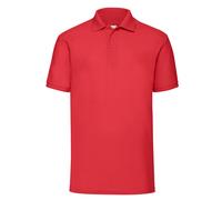 Fruit Of The Loom Mens Short Sleeve Polo T Shirt Plain Easy Care Polycotton Tops
