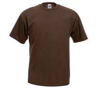 Fruit of the Loom Men's Short-Sleeved T-Shirt - Chocolate Brown - Large