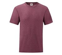 (L, Heather Burgundy) Fruit Of The Loom Mens Valueweight Short Sleeve T-Shirt