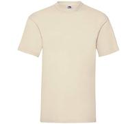 Fruit of the Loom Men's Short Sleeved T-Shirt, S, Natural